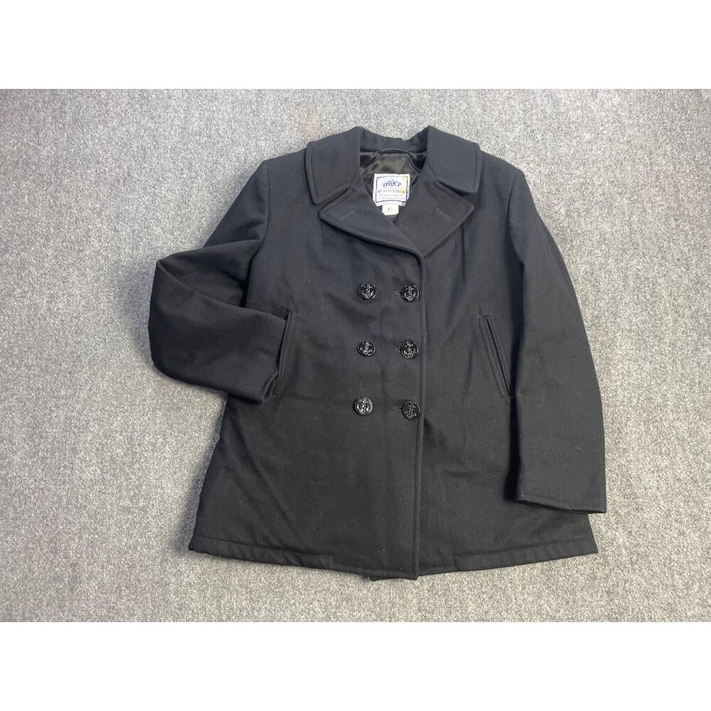 US NAVY Wool Pea Coat WOMEN SIZE 18L Quarterdeck Collection Military Authentic